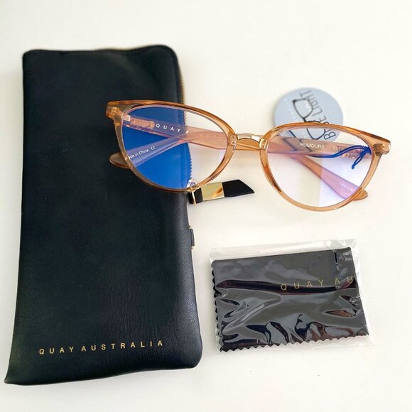QUAY AUSTRALIA “Rumours” Cat Eye Blue Light Glasses (Champagne) – NWT 🥂✨ - Picture 9 of 11